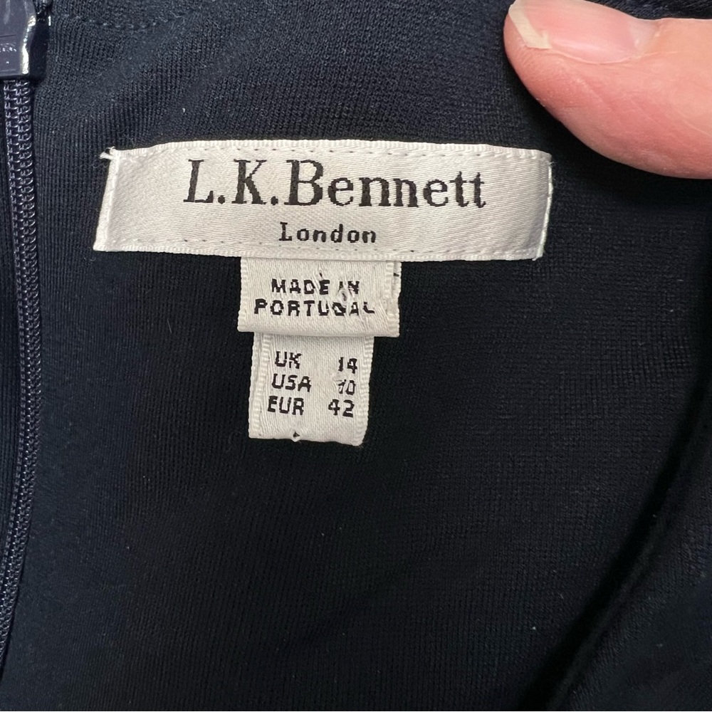 L.K Bennett London Elegant Classy Dr Casey Sloane Blue Sz 10 - Picture 6 of 7